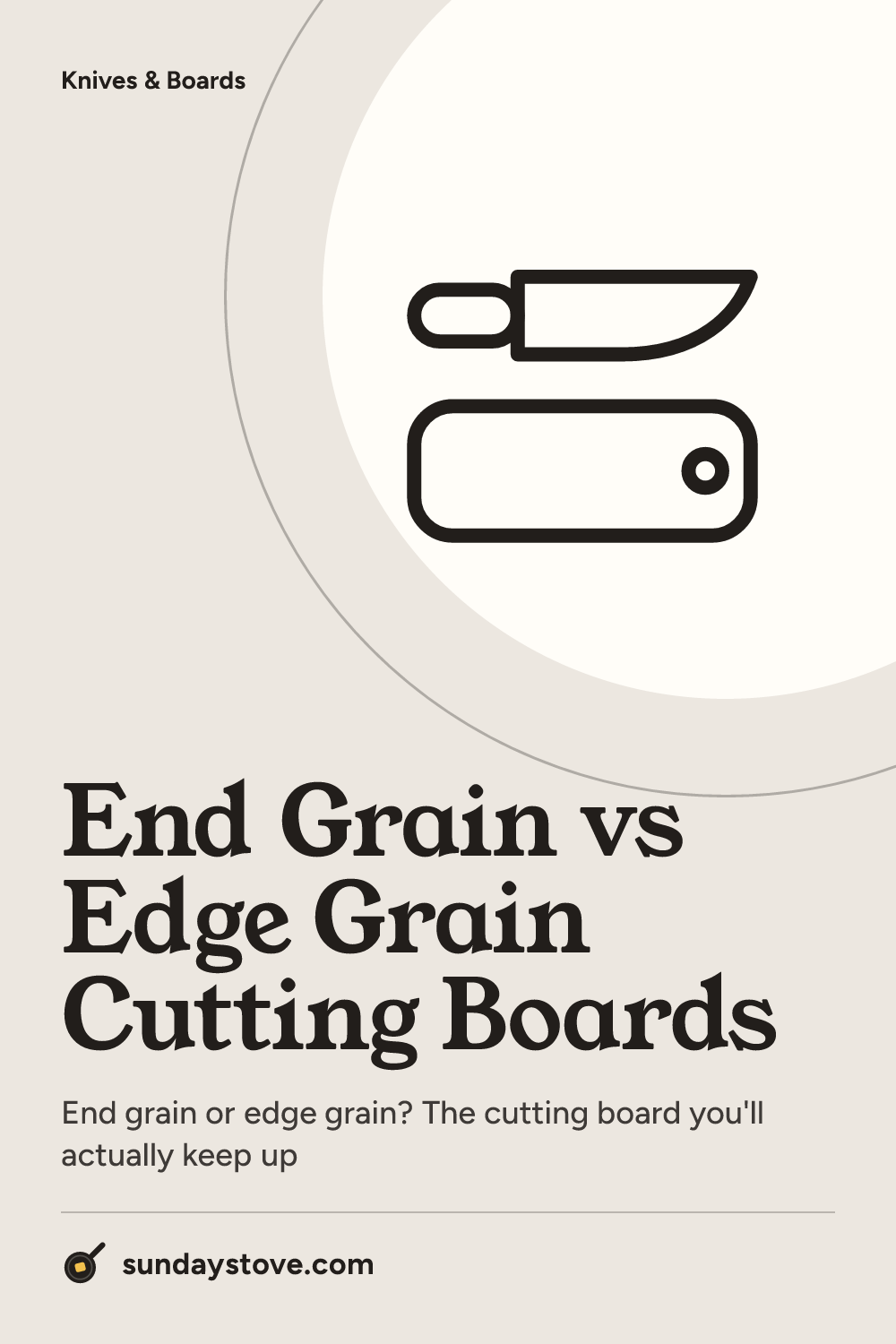 Pinterest pin for End Grain vs Edge Grain Cutting Boards